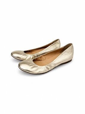 J. Crew Cece Leather Metallic Flats